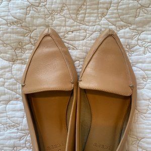 J. Crew Tan Leather Loafer-Style Flats